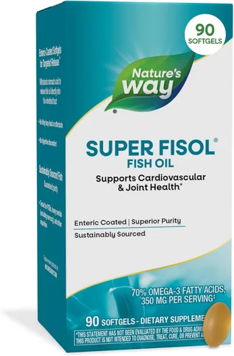Miniatura 9 de Nature's Way Super Fisol - Cápsulas blandas de aceite de pescado, suplemento Omega-3 con EPA y DHA, apoya la salud cardiovascular y articular*
