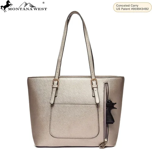 Miniatura 5 de Montana West Bolso de mano para mujer bolso de hombro de cuero vegano tamaño grande y mediano juego de 2 monederos