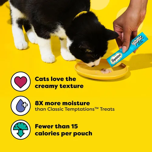 Miniatura 4 de Temptations - Aperitivo para gato Creamy Purrrr-ee, para lamer, 44 bolsas, múltiples sabores