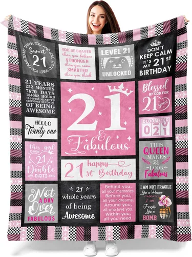 Miniatura 9 de Regalos de cumpleaños número 18 para niñas - Manta acogedora 50"x60", para niña de 18 años, ideas únicas de decoración de 18, el mejor regalo