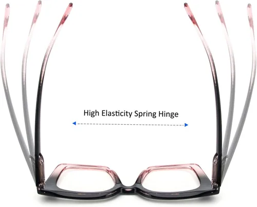 Miniatura 8 de Paquete de 3 elegantes lentes de lectura estilo Oprah con marco cuadrado para mujer, bloqueo de luz azul, cómodos lectores Mezcla de colores1