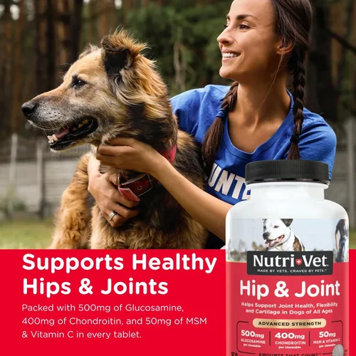 Miniatura 2 de Nutri-Vet Advanced Strength - Suplementos masticables para perros para cadera y articulaciones, formulados con glucosamina y condroitina para apoyar