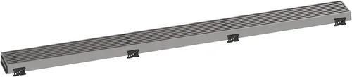 Miniatura 13 de hansgrohe RainDrain Match Boardwalk - Drenaje de ducha lineal para 27 5/8 pulgadas, con marco de altura ajustable en acero inoxidable cepillado
