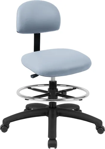 Miniatura 34 de Serie FSS Silla de asiento cuadrado de altura baja (43.2 cm - 55.9 cm) de asiento. Vinilo de tela - para oficina, garaje, escritorio, taller