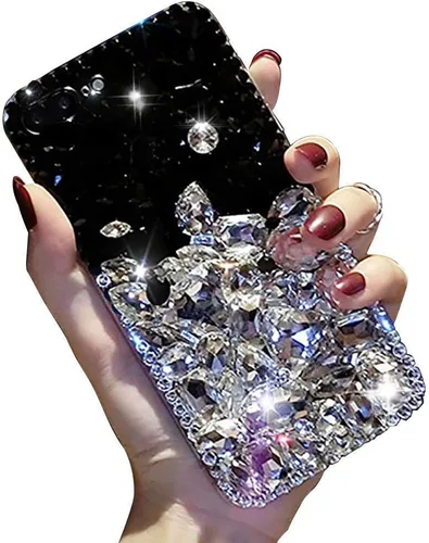Miniatura 7 de LCHDA - Funda con diamantes brillantes para iPhone 14 6.1, LCHDA - Funda protectora para teléfono con diamantes de imitación transparentes