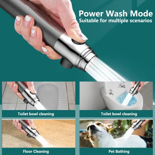 Miniatura 7 de Cabezal de ducha filtrado con mano y alta presión - Cabezal de ducha con manguera de acero inoxidable de 59 pulgadas para agua dura 3 modos
