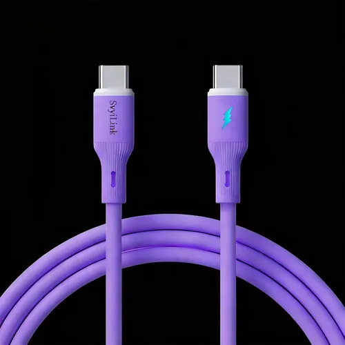 Miniatura 23 de Cable USB PD cargador rápido iluminado (USB 4 en 1 azul), soporta transferencia de datos, se puede utilizar como luz nocturna, longitud del cable