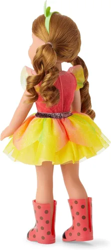 Miniatura 5 de American Girl WellieWishers - Muñeca Willa de 14.5 pulgadas con leotardo coral, falda de malla, diadema y botas, para mayores de 4 años