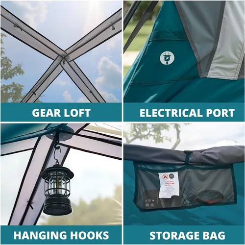 Miniatura 7 de CAMEL CROWN 4/6 Person Instant Cabin Tent, Pop Up Windproof Tents for Camping, 60-Second Setup Family Tent with Carry Bag for Outdoor Hiking Azul