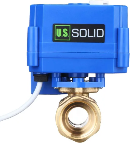 Miniatura 17 de Válvula de bola motorizada de 1/2 pulgada U.S. Solid Brass 9-24V AC/DC de 3 cables con cierre automático de puerto completo con anulación manual