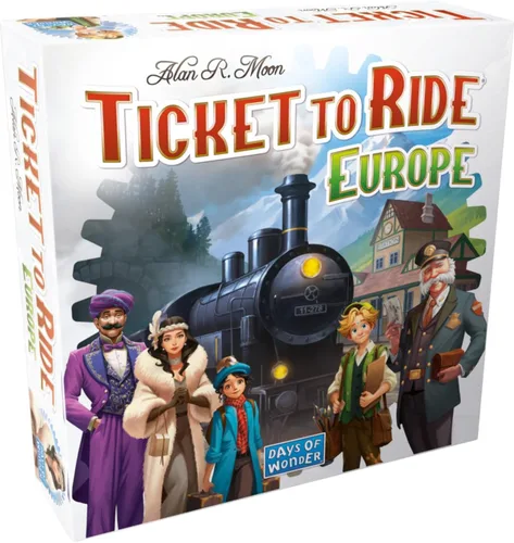 Asmodee Ticket to Ride Europe - Juego de mesa (2026 Refresh) - Juego de estrategia de aventura de tren clásico para familias y adultos, mayores de 8