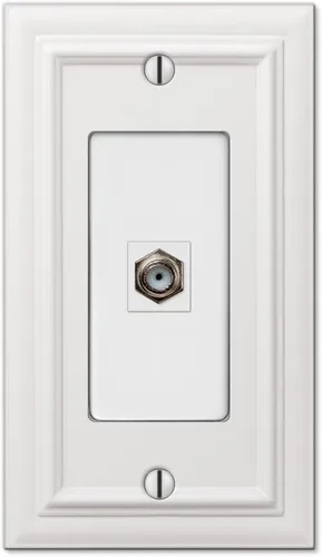 Miniatura 27 de Amerelle 94BW Continental - Placa de pared, 1 en blanco, metal fundido, blanco, 1 paquete