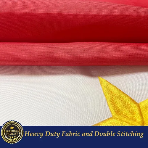 Miniatura 6 de TOPFLAGS Bandera de Filipinas de 3 x 5 pies, banderas nacionales filipinas bordadas, estrellas resistentes, rayas cosidas al aire libre con 2 ojales