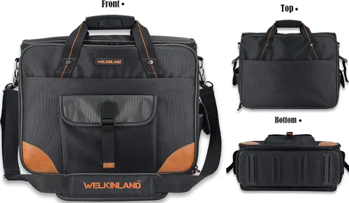 Miniatura 6 de WELKINLAND Bolsa de herramientas para electricista de 88 bolsillos - Bolsa de herramientas para electricista, técnico, HVAC y laptop