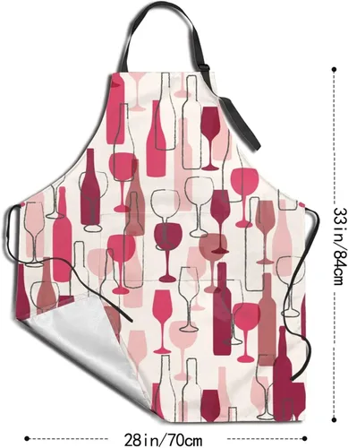 Miniatura 5 de Delantal ajustable impermeable para hombres y mujeres, chef, cocina, barbacoa, parrilla