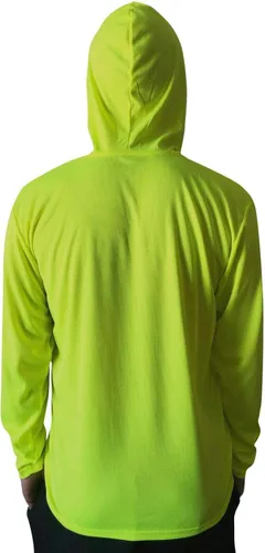 Miniatura 2 de Glory Max Camisetas de trabajo de seguridad de alta visibilidad de manga larga con capucha 2 piezas Verde neón