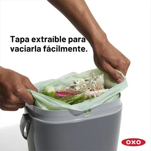 Miniatura 6 de OXO Good Grips - Contenedor de compost fácil de limpiar, carbón (1,75 galones)