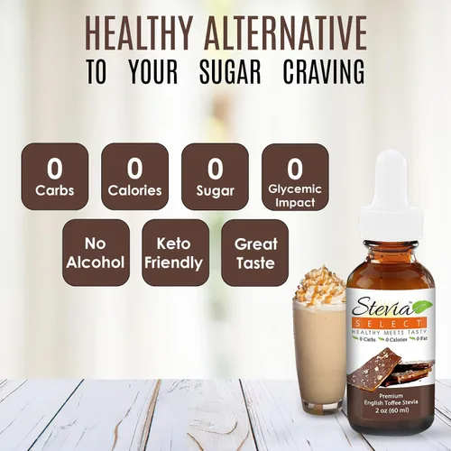 Miniatura 3 de Stevia Drops Butterscotch, English Toffee, & Vanilla Stevia Select Keto Coffee Sugar-Free Stevia Flavors Bundle (3) Pack