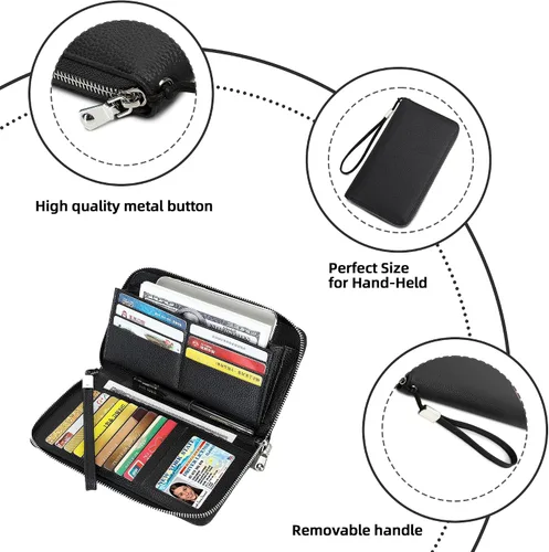 Miniatura 6 de Billeteras con múltiples ranuras para tarjetas con muchas ranuras para tarjetas con muchas ranuras para tarjetas para mujeres, carteras