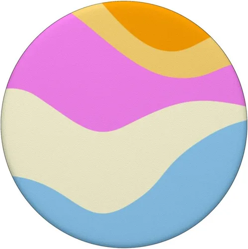 Miniatura 3 de Retro Waves Swirls Pastel Rainbow Wavy Stripes 60s Aesthetic PopSockets Adhesive PopGrip