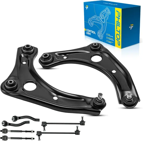 Miniatura 65 de PHILTOP Kit de suspensión delantera de 10 piezas, brazos de control inferiores con juntas de bola, eslabones de extremo de barra estabilizadora
