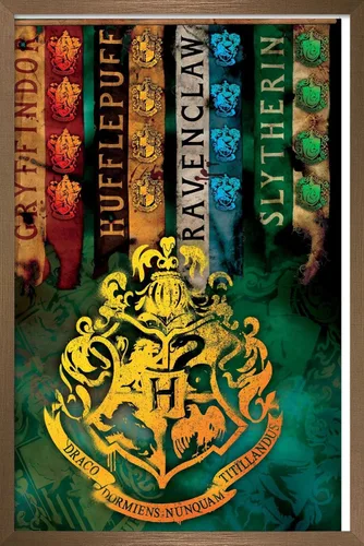 Miniatura 14 de Trends International The Wizarding World: Harry Potter - Póster de pared con crestas de la casa, 14.725 x 22.375 pulgadas, versión enmarcada