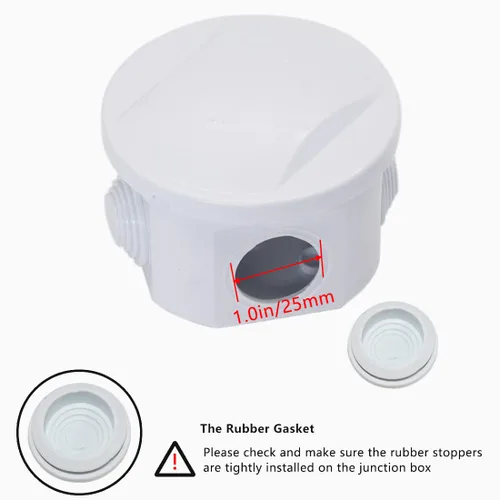 Miniatura 5 de Zulkit Caja de conexiones de plástico ABS IP55 a prueba de polvo e impermeable, cajas eléctricas universales para proyectos, carcasa, color blanco