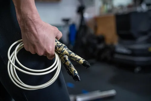 Miniatura 7 de Velites - Cuerda de saltar Earth 2.0 - Cuerda oficial de juegos CrossFit - Cuerda de velocidad profesional de aluminio para doble bajo, fitness