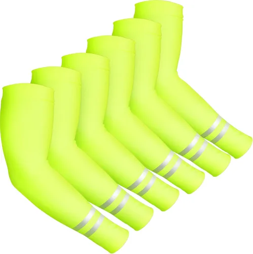 Miniatura 12 de SATINIOR 6 pares de mangas de compresión para brazos con protección solar UV, para mujeres y hombres, golf, deportes al aire libre