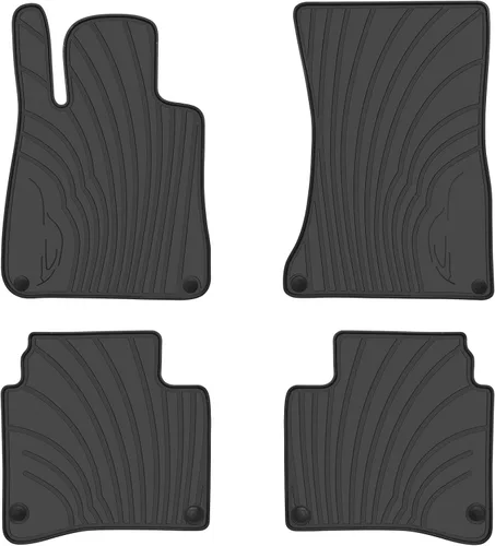 Alfombrillas de Piso de Automóvil Ajuste Personalizado para Mercedes Benz Clase S (W222L) 2014-2020 Alfombrillas de Forro Automático de Goma Negra