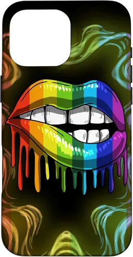 Miniatura 19 de Rainbow Lip Drip Lesbiana Gay Pride Bisexual Transgénero LGBT Funda para iPhone 17