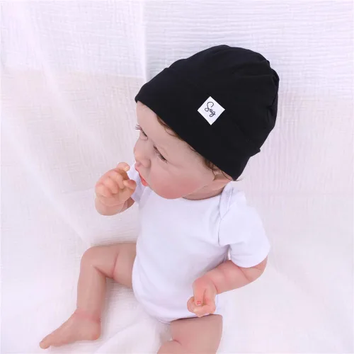 Miniatura 95 de Gorro de punto para recién nacido, para niños y niñas, con forro de satén sedoso, gorro para niños pequeños