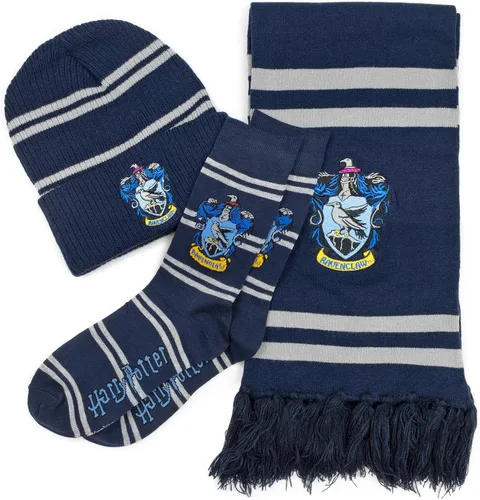 Miniatura 3 de Culture Fly Harry Potter Bufanda Gorro Calcetines Juego de Regalo de Invierno de 3 Piezas de Tejido Premium