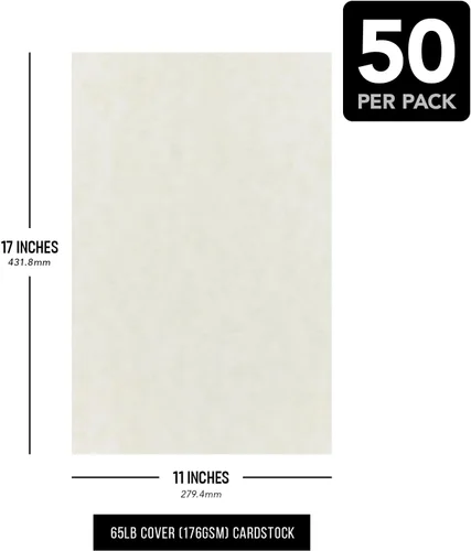Miniatura 6 de Cartulina de pergamino natural – Tarjeta de pergamino multiusos para certificados, menús e invitaciones de boda Peso medio 65 libras (6.21 oz/m²)