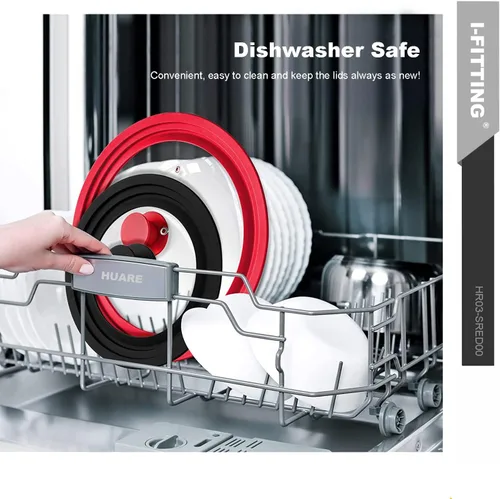Miniatura 5 de HR Huare Technology - Tapa universal para olla, sartén, sartén para utensilios de cocina de 11 pulgadas, 12.5 pulgadas, tapa de silicona apta