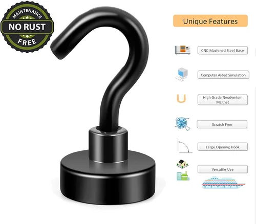 Miniatura 7 de Neosmuk Ganchos magnéticos, esenciales para cruceros, más de 32 libras, ganchos magnéticos resistentes para cabinas de cruceros, refrigerador