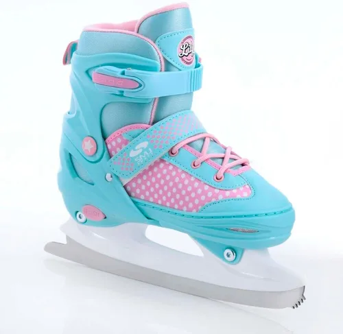 Miniatura 4 de SMJ Lily - Juego de patines en línea ajustables 2 en 1 ABEC-7 para niña, patines convertibles a patines de hielo, color turquesa/rosa