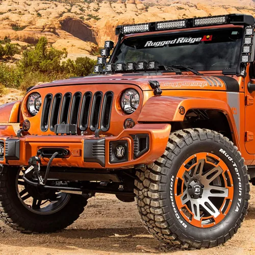 Miniatura 3 de Rugged Ridge Luz antiniebla Elite Euro Guards para Jeep Wrangler JK/JKU Negro 11231.28 Compatible con Jeep Wrangler JK/JKU 2007-2018