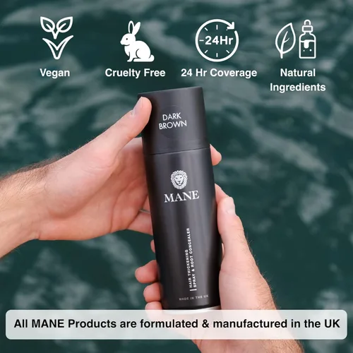 Miniatura 9 de Mane Spray micromineral para engrosar el cabello y espray de retoque de raíces, volumen instantáneo y cobertura de raíces para cabello fino o fino