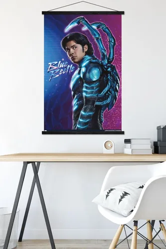 Miniatura 5 de Trends International DC Comics Movie Blue Beetle - Póster de pared con marco magnético, 34 pulgadas de largo x 22.4 W, impresión premium y colgador