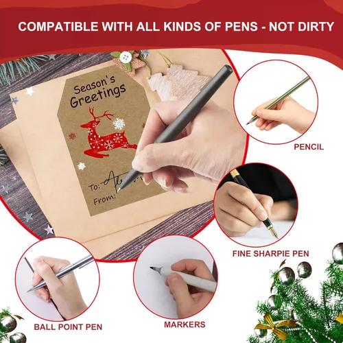 Miniatura 4 de 500 etiquetas adhesivas de regalo de Navidad, etiquetas autoadhesivas de nombre de Navidad, etiquetas de Navidad para regalos, lindas calcomanías