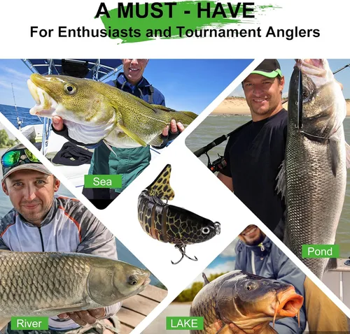 Miniatura 6 de 6 señuelos de pesca para lubina, señuelo de trucha de agua superior, cebos de natación multiarticulados, cebos duros de hundimiento lento