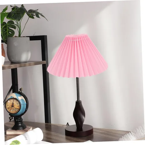 Miniatura 5 de Housoutil Linda lámpara de tela cubierta de bricolaje plisado elegante luces de techo decoración del hogar