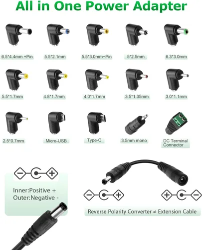 Miniatura 3 de Adaptador de corriente universal de CA a CC de 30 W, fuente de alimentación ajustable, 3 V, 4,5 V, 6 V, 9 V, 12 V, 2 A, 1 A, adaptador de corriente