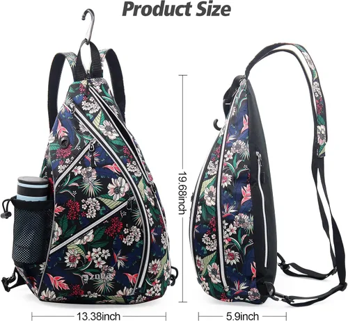 Miniatura 2 de ZOEA Bolsa de pickleball, bolsa deportiva de pickleball para mujeres y hombres, mochila de pickleball ajustable con gancho para cerca, soporte