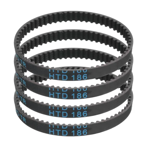 Miniatura 88 de uxcell 4pcs HTD-3M correa dentada de goma 60 dientes, 7.087 in de longitud de paso x 0.236 in de ancho x 0.094 in de altura, correa de distribución