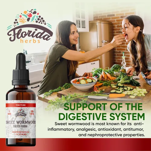Miniatura 3 de Tintura orgánica de ajenjo dulce, suplemento natural de limpieza intestinal y limpieza digestiva, extracto de hierba de ajenjo para desintoxicación