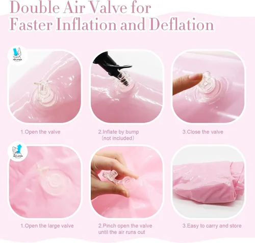 Miniatura 6 de Inflatable Heart Pool Float, Sweet Love Swim Rings Float Loungers Tube for Summer Water Fun Beach Party Toys for Adults
