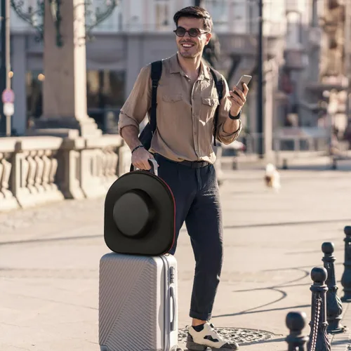 Miniatura 8 de Nisorpa Organizador portátil para sombrero de vaquero para viajes, organizador de almacenamiento de sombreros de vaquero, funda rígida