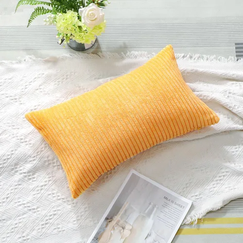 Miniatura 91 de Artscope Fundas de Almohada de Pana a Rayas Acogedoras Súper Suaves Decorativas Cuadradas Fundas de Cojín para Sofá Sillón Dormitorio Decoración